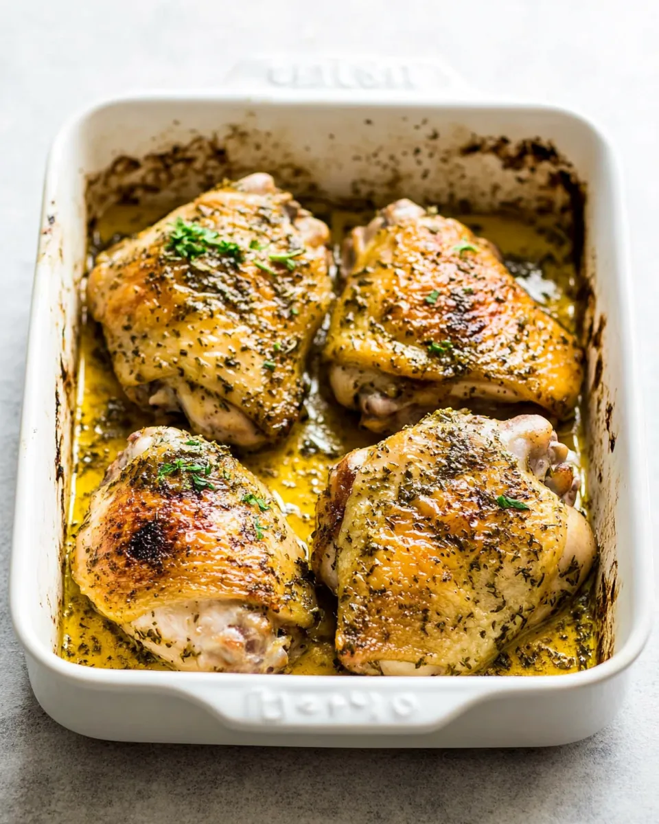 Easy Roasted Mustard Chicken Thighs