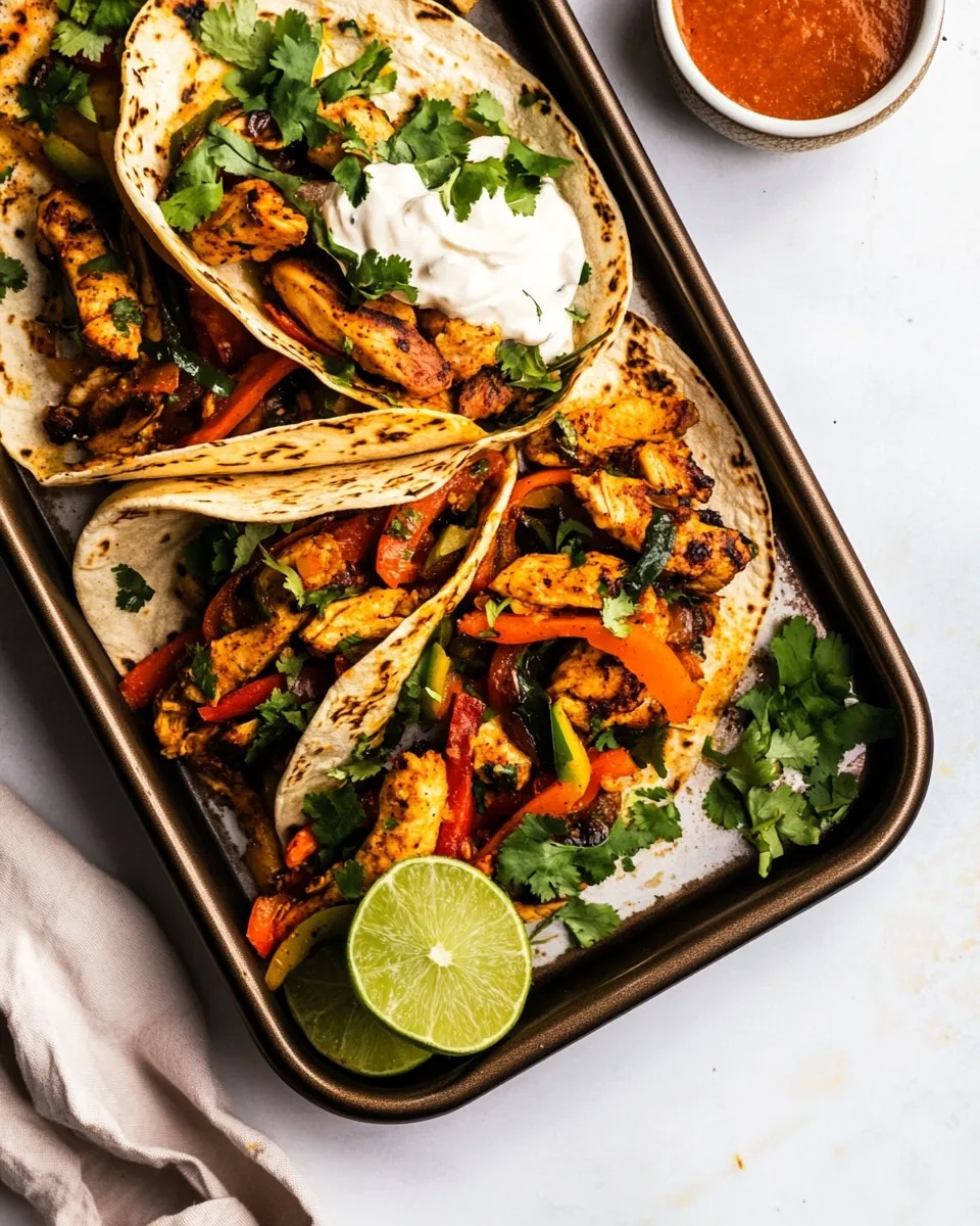 Easy Sheet Pan Chicken Fajitas