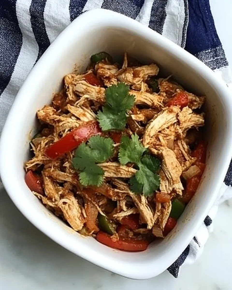 Easy Shredded Chicken Fajitas
