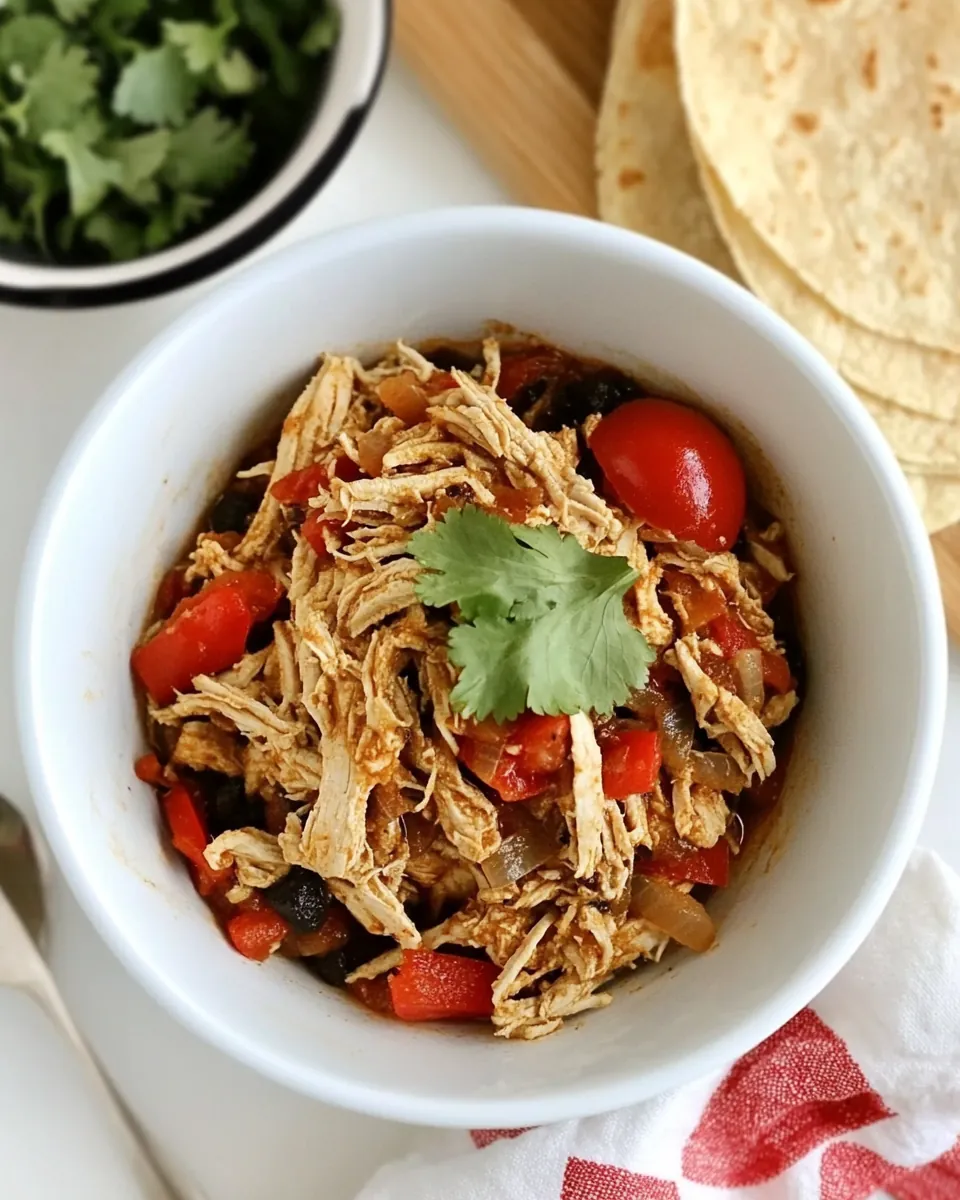 Easy Shredded Chicken Fajitas