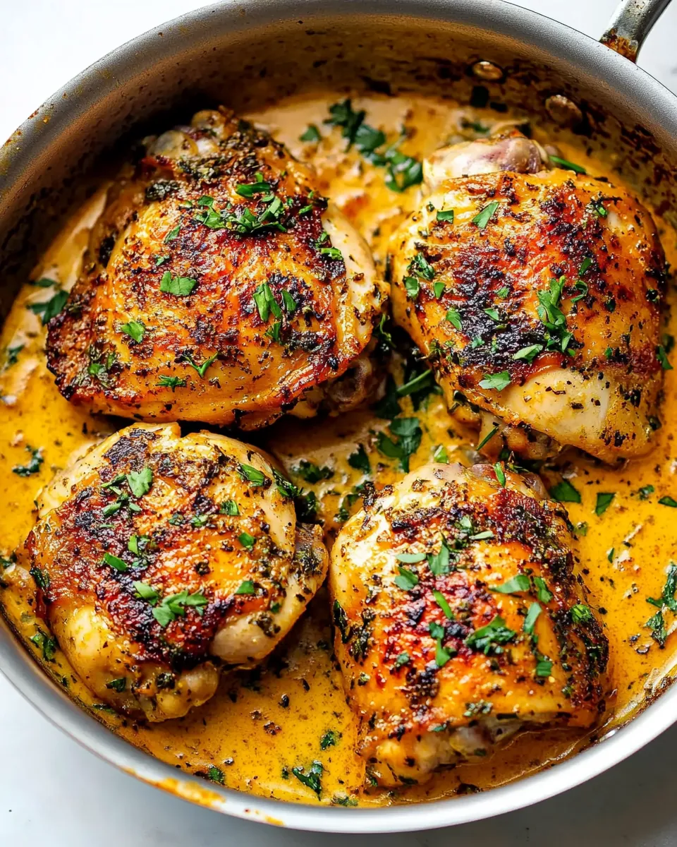 Easy Skillet Chicken Thighs