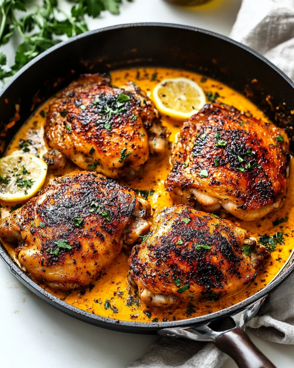 Easy Skillet Chicken Thighs