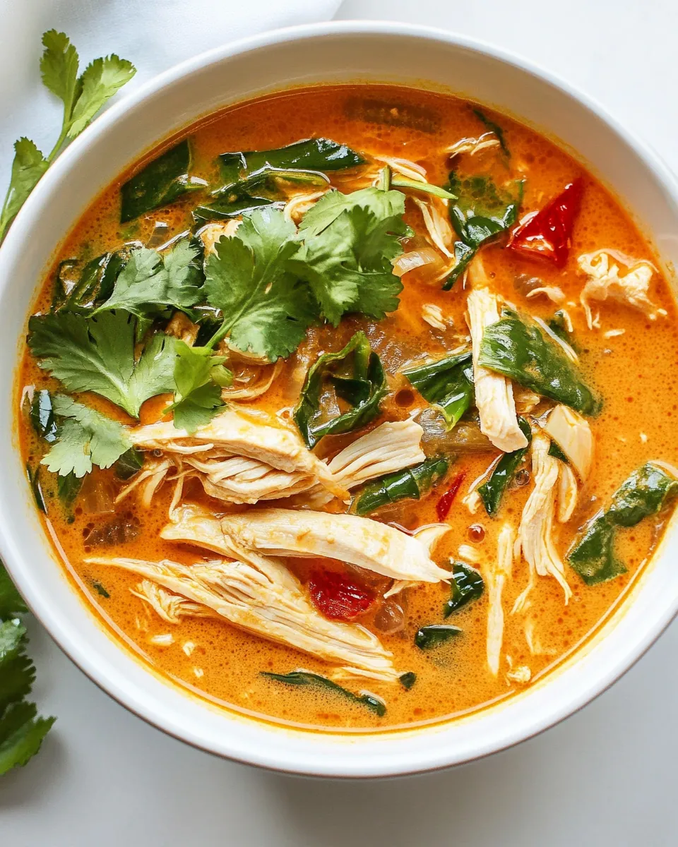Easy Thai Chicken Curry Soup