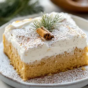 Eggnog Poke Cake