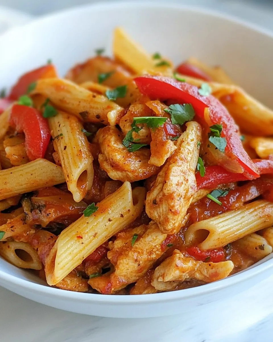 Fajita Chicken Enchilada Pasta