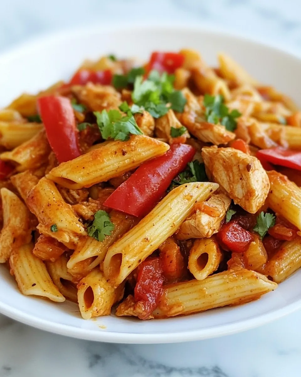 Fajita Chicken Enchilada Pasta