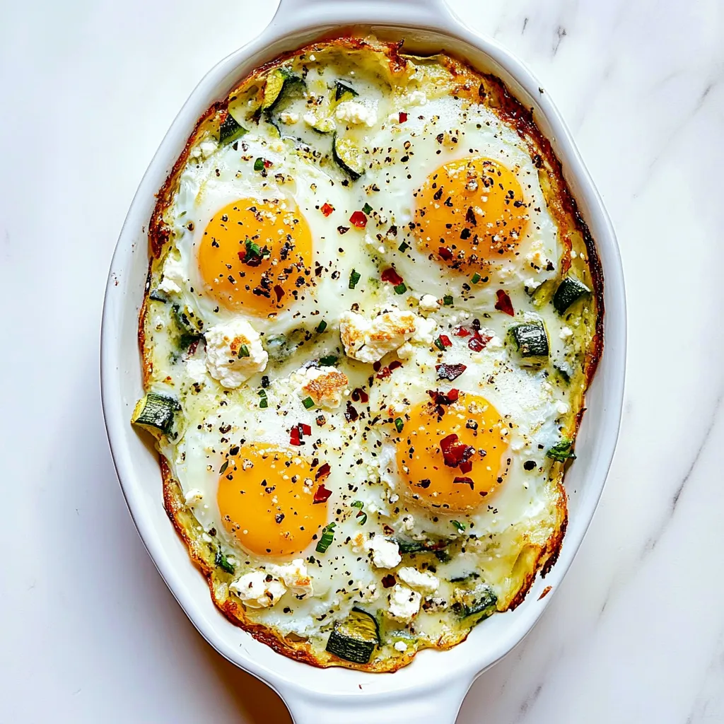Feta Eggs with Zucchini