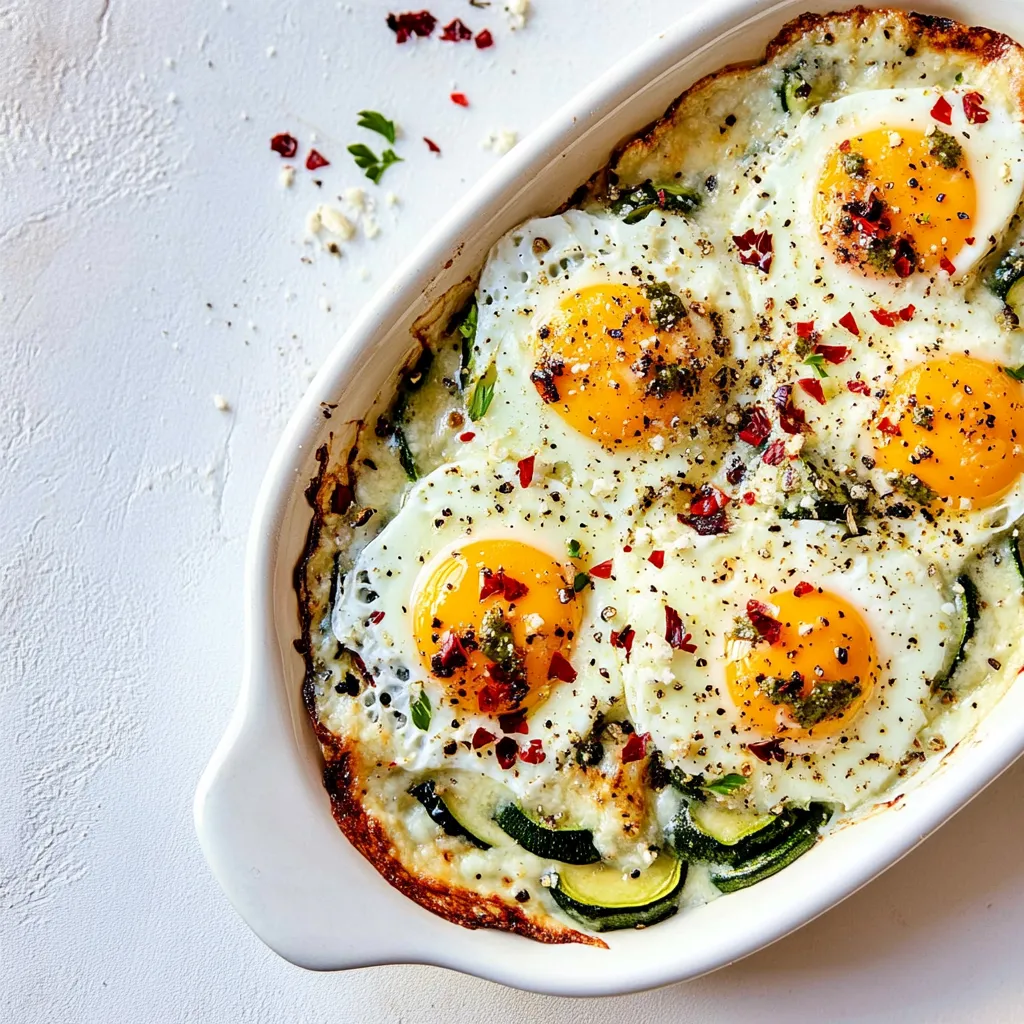 Feta Eggs with Zucchini