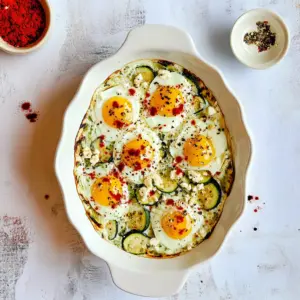 Feta Eggs with Zucchini