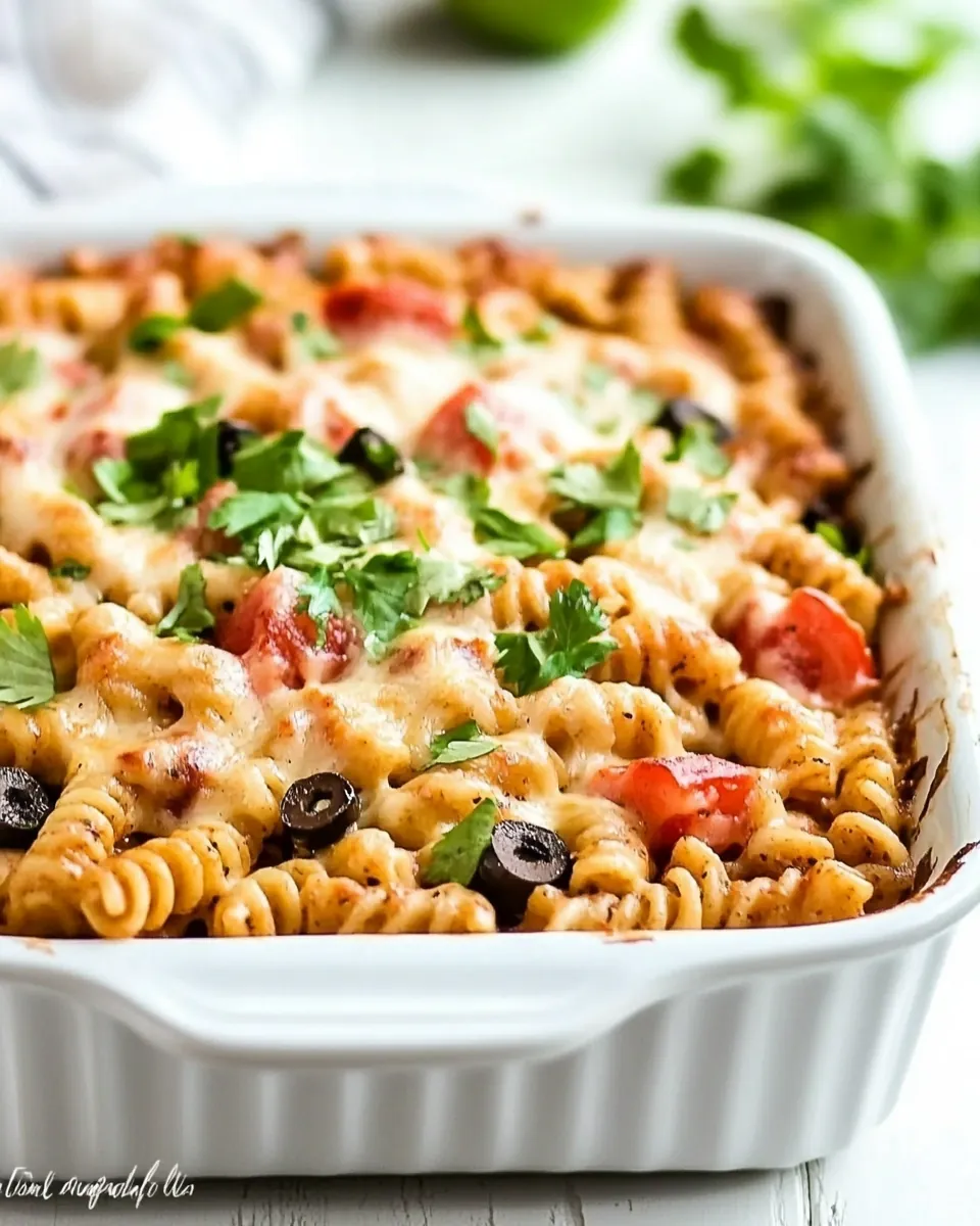 Fiesta Ranch Chicken Pasta Casserole