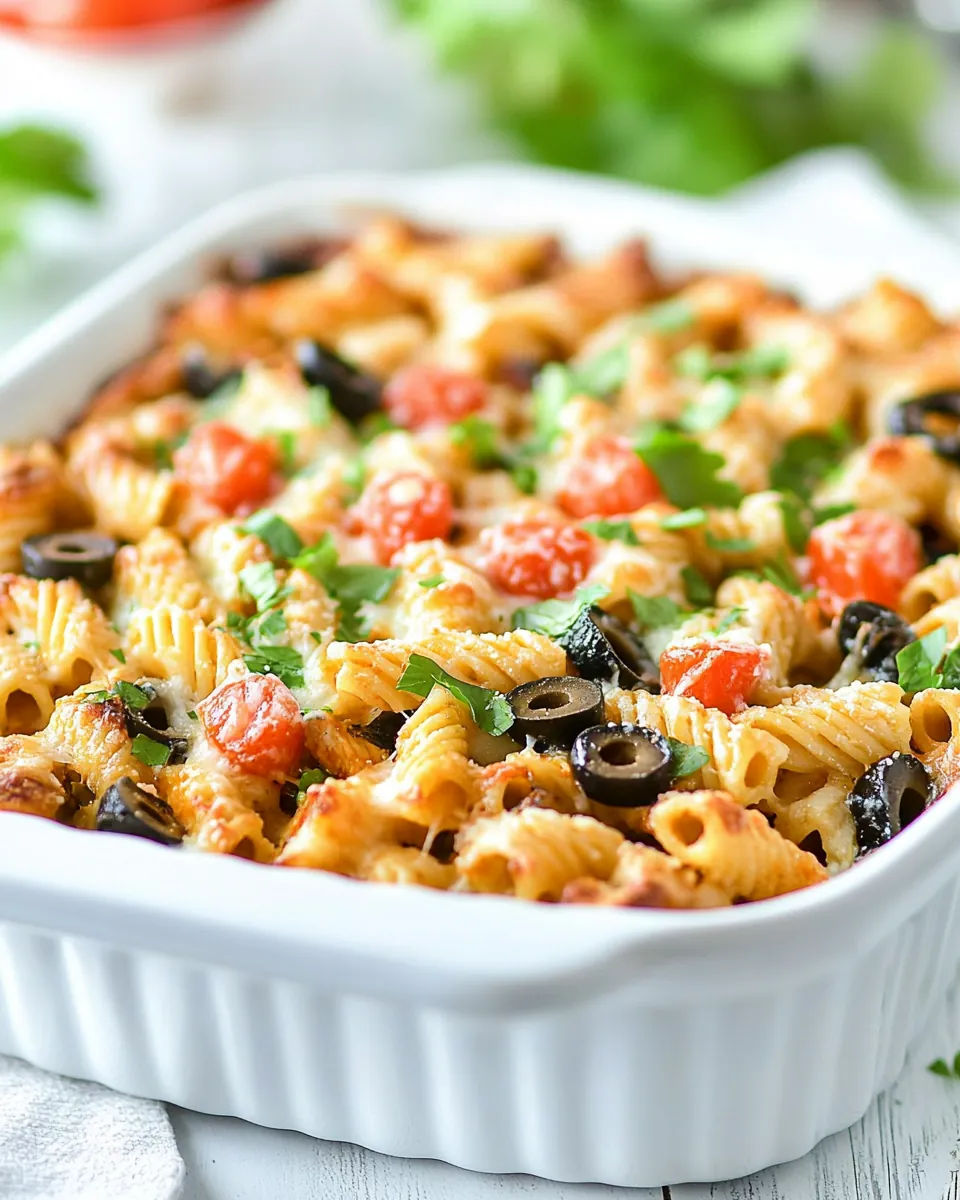 Fiesta Ranch Chicken Pasta Casserole