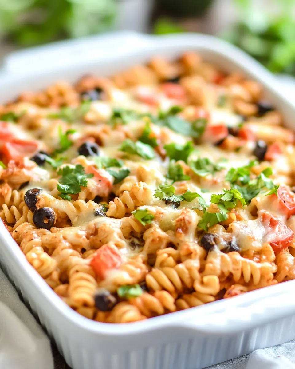 Fiesta Ranch Chicken Pasta Casserole