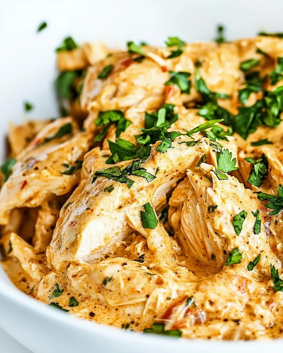 Fiesta Ranch Creamy Crockpot Chicken
