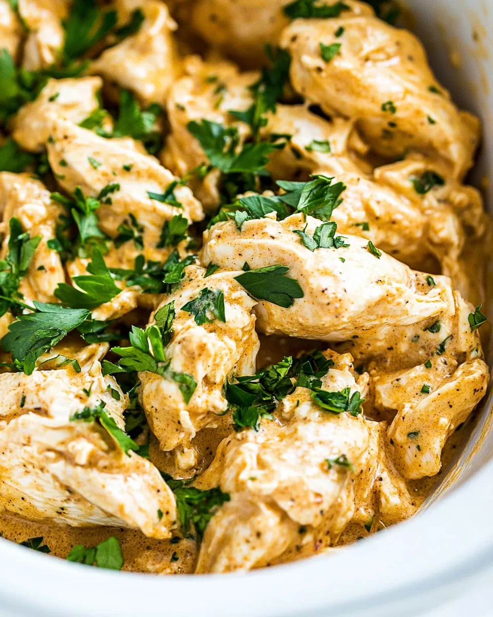 Fiesta Ranch Creamy Crockpot Chicken