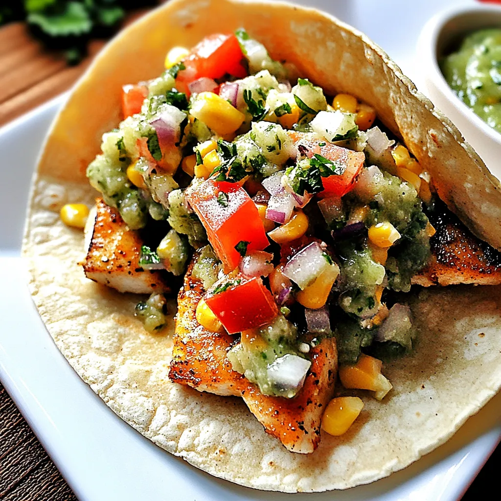 Fish Tacos with Roasted Corn Salsa
