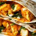Folded Buffalo Chicken Wraps