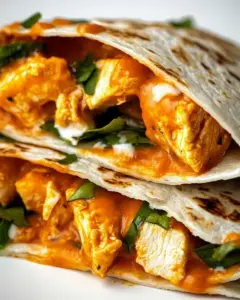 Folded Buffalo Chicken Wraps