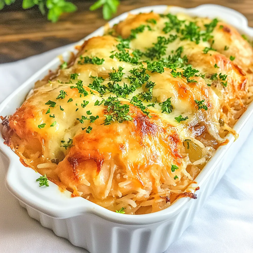 French Onion Chicken Rice Bake