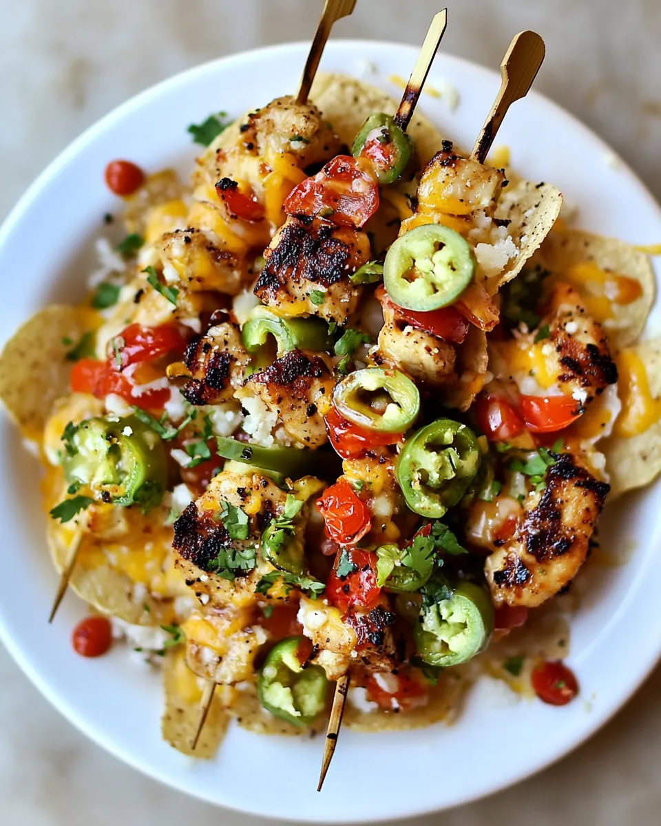 Chicken Skewer Nachos