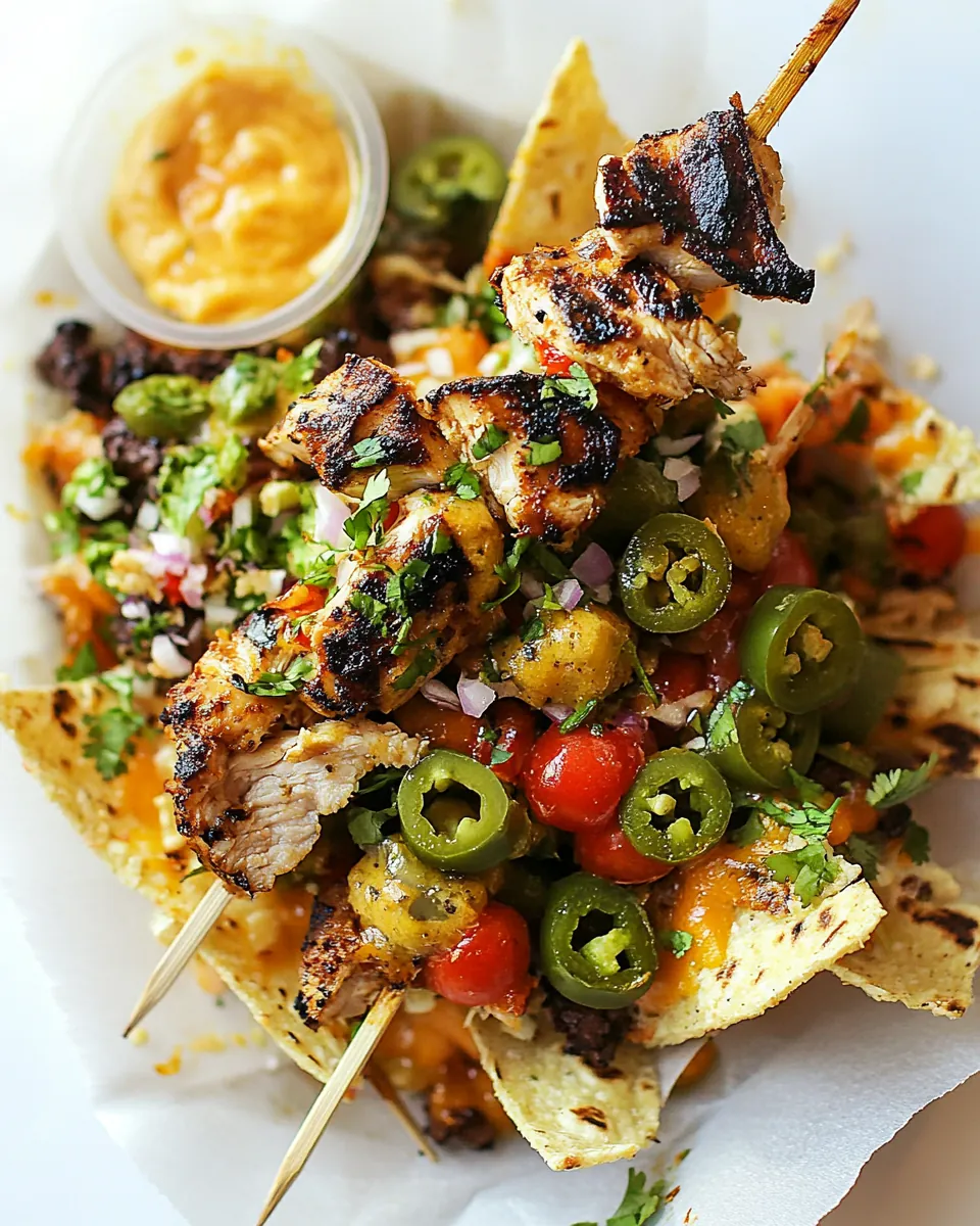 Chicken Skewer Nachos