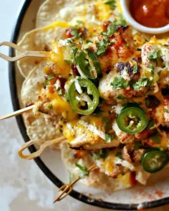 Chicken Skewer Nachos