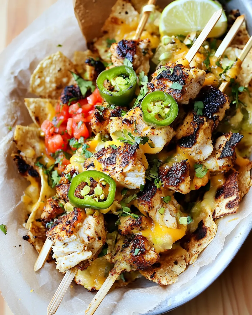 Chicken Skewer Nachos