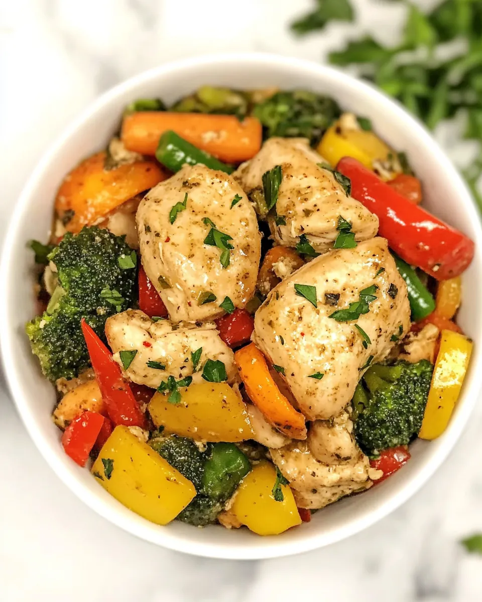 Garlic Butter Chicken Vegetable Skillet
