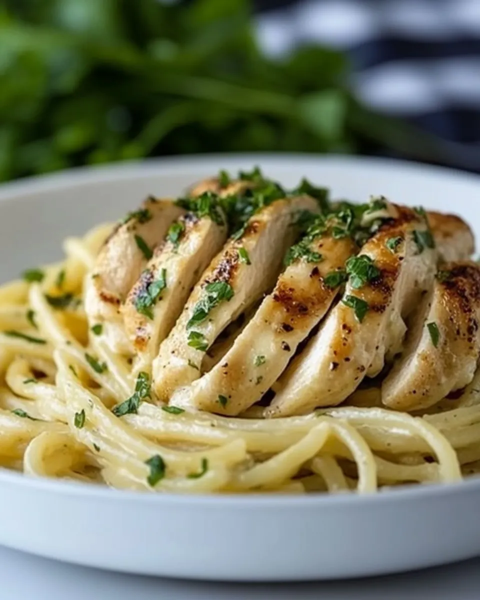 Garlic Butter Pasta with Garlic Chicken