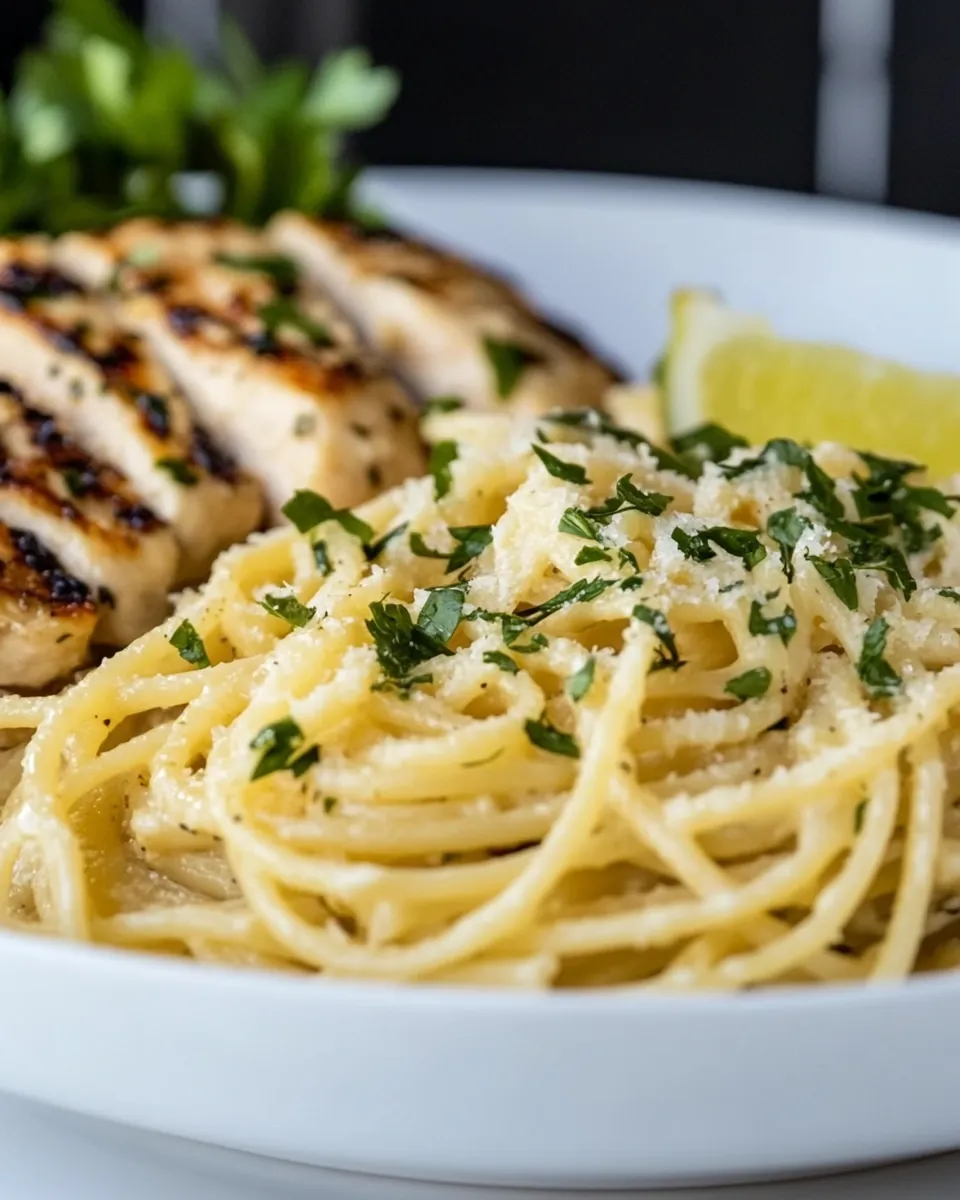 Garlic Butter Pasta with Garlic Chicken