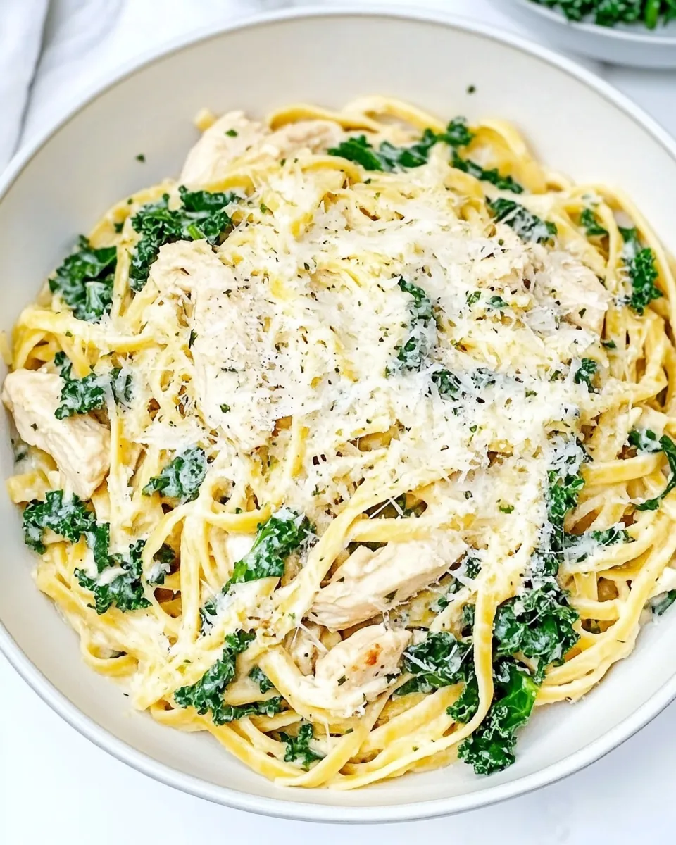 Garlic Chicken Kale Spaghetti