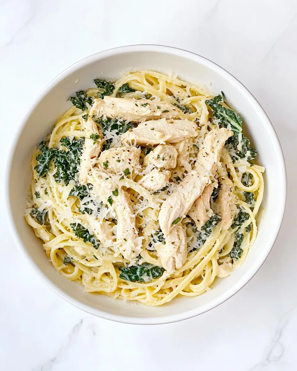 Garlic Chicken Kale Spaghetti