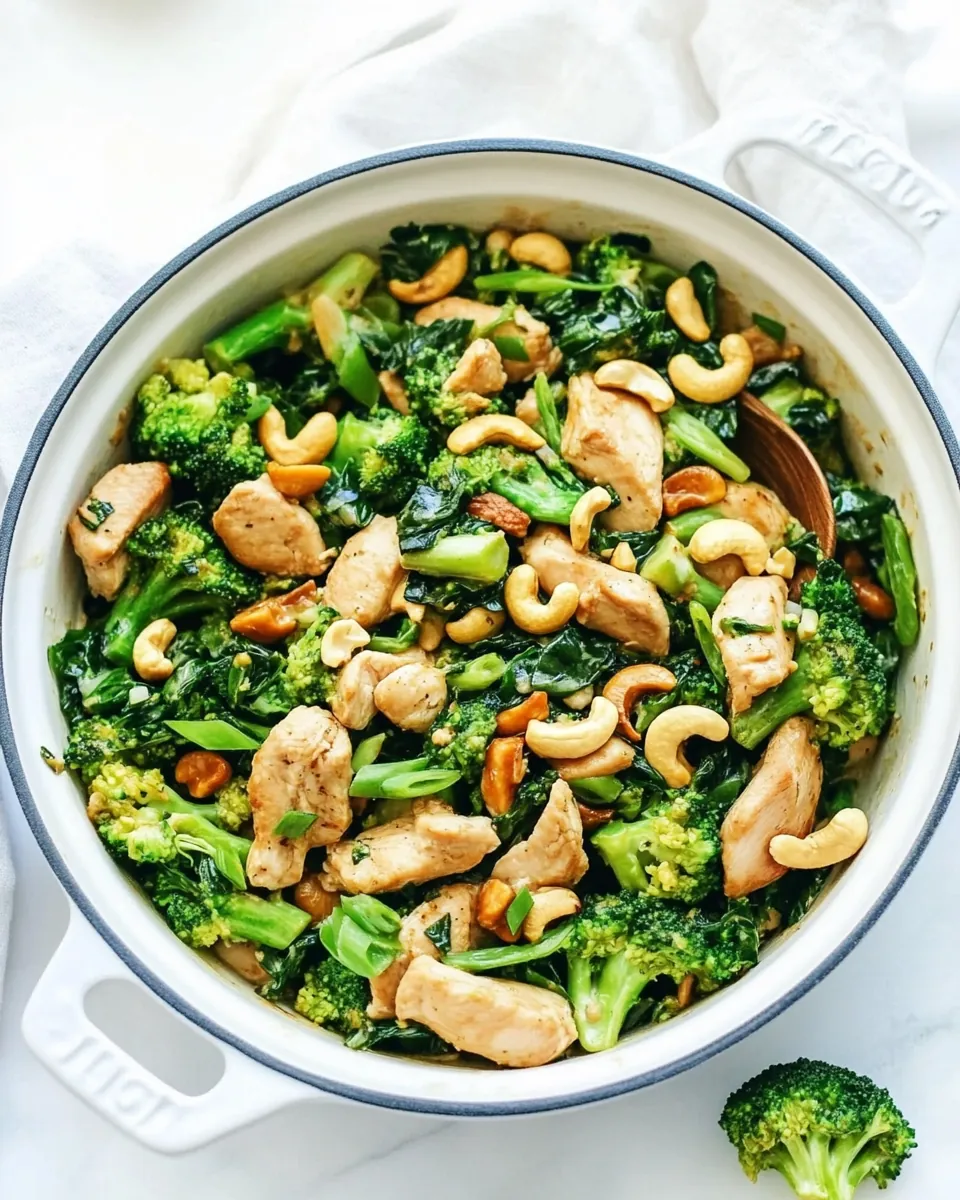 Garlic Chicken and Broccoli Cashew Stir Fry