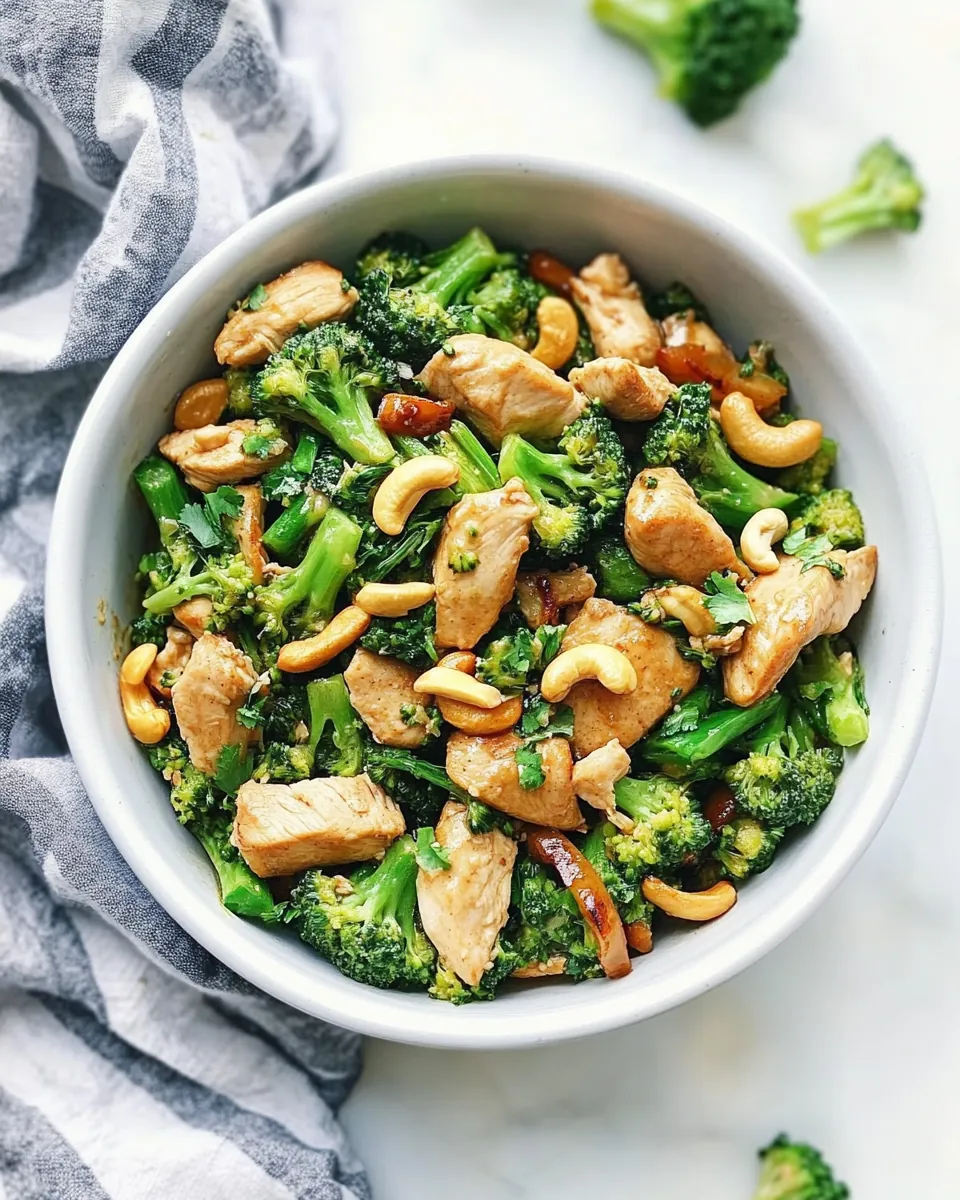 Garlic Chicken and Broccoli Cashew Stir Fry