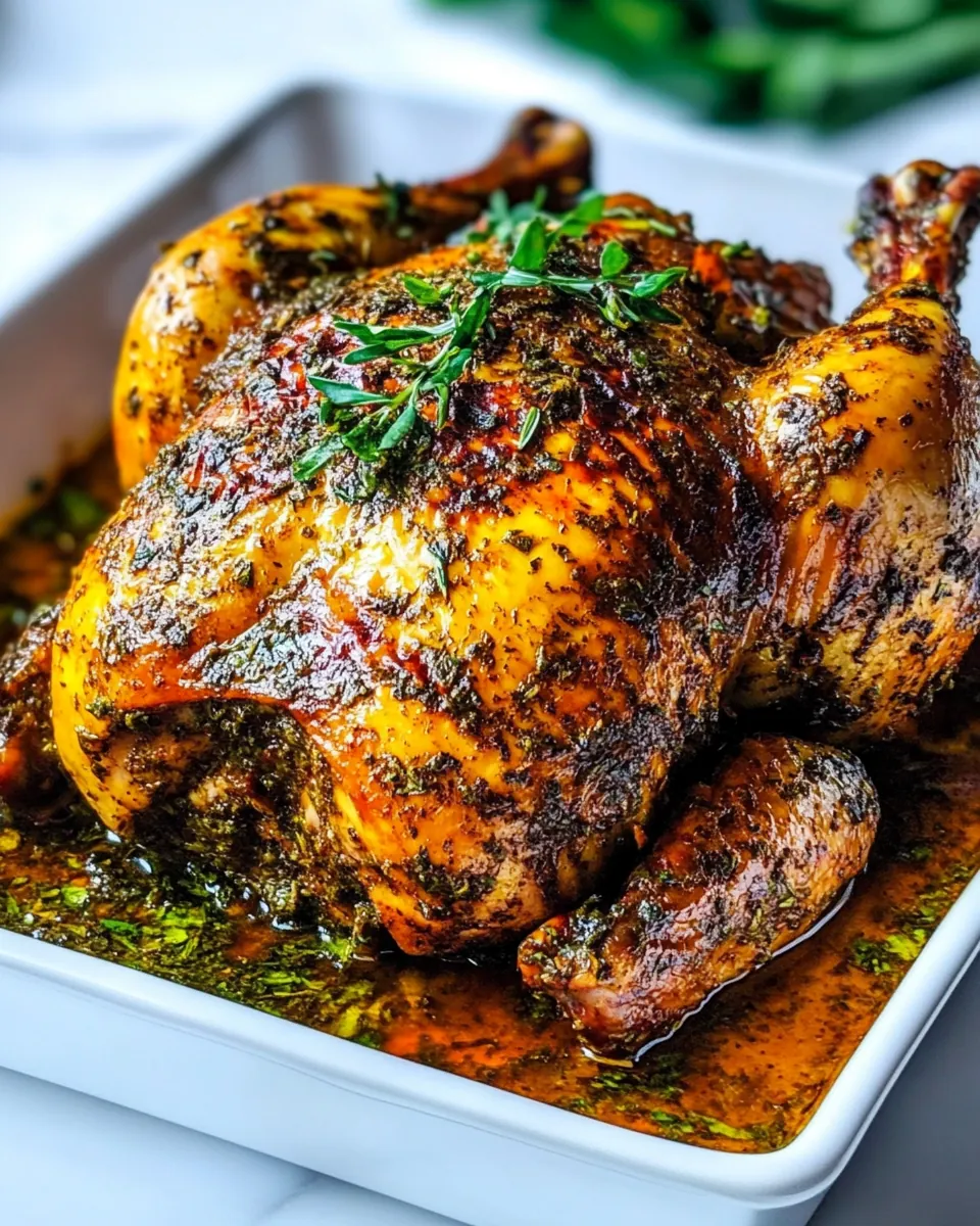 Garlic Herb Butter Roasted Chicken