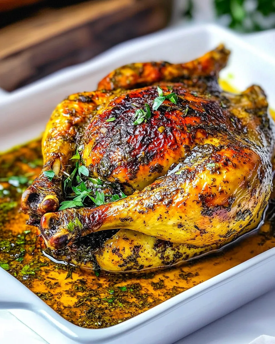 Garlic Herb Butter Roasted Chicken