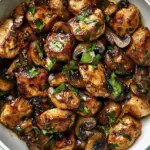 Garlic Mushroom Chicken Bites