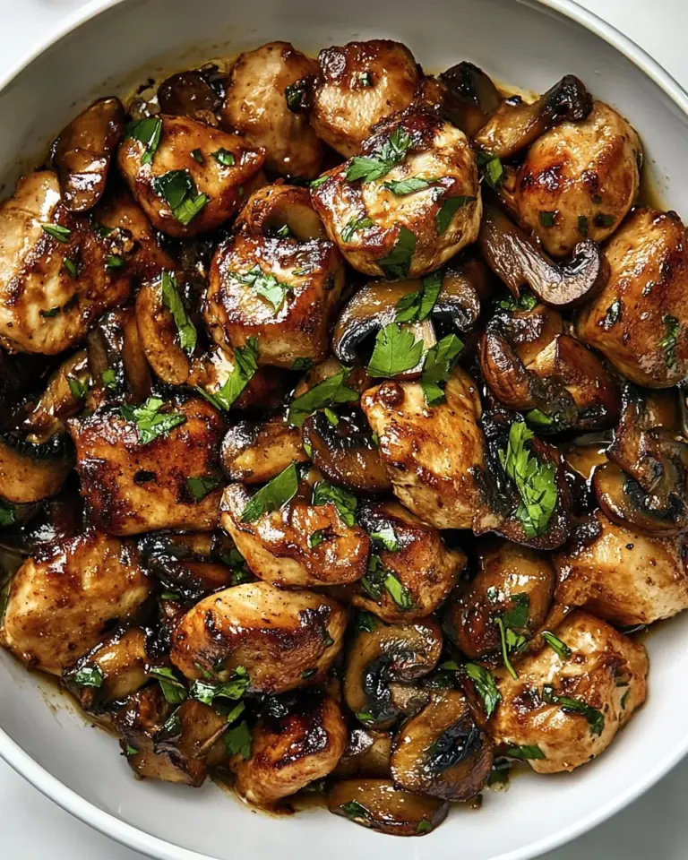 Garlic Mushroom Chicken Bites