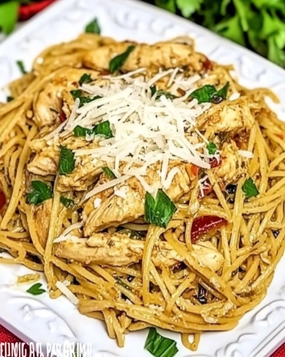 Garlic Parmesan Chicken Pasta