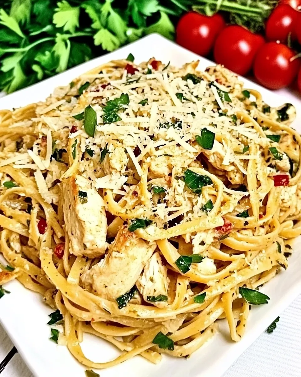 Garlic Parmesan Chicken Pasta