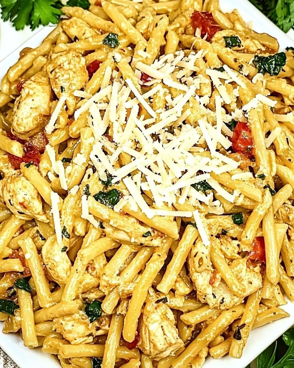 Garlic Parmesan Chicken Pasta