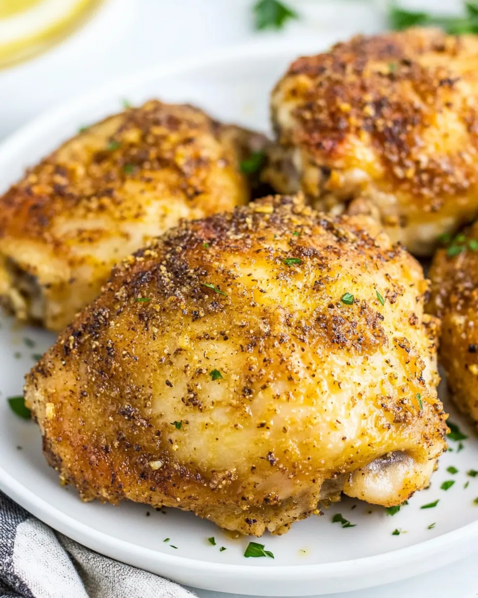 Garlic Parmesan Chicken Thighs