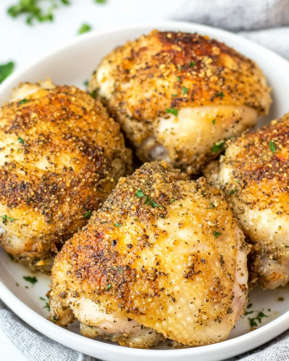Garlic Parmesan Chicken Thighs
