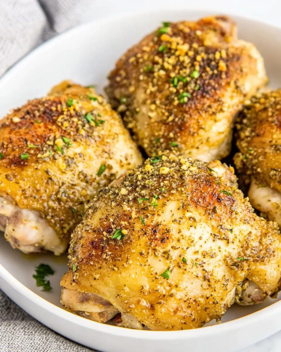 Garlic Parmesan Chicken Thighs