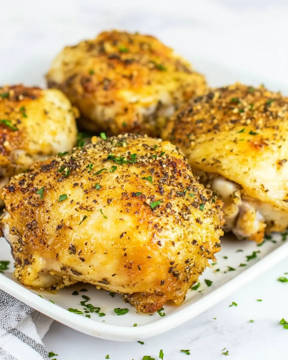 Garlic Parmesan Chicken Thighs