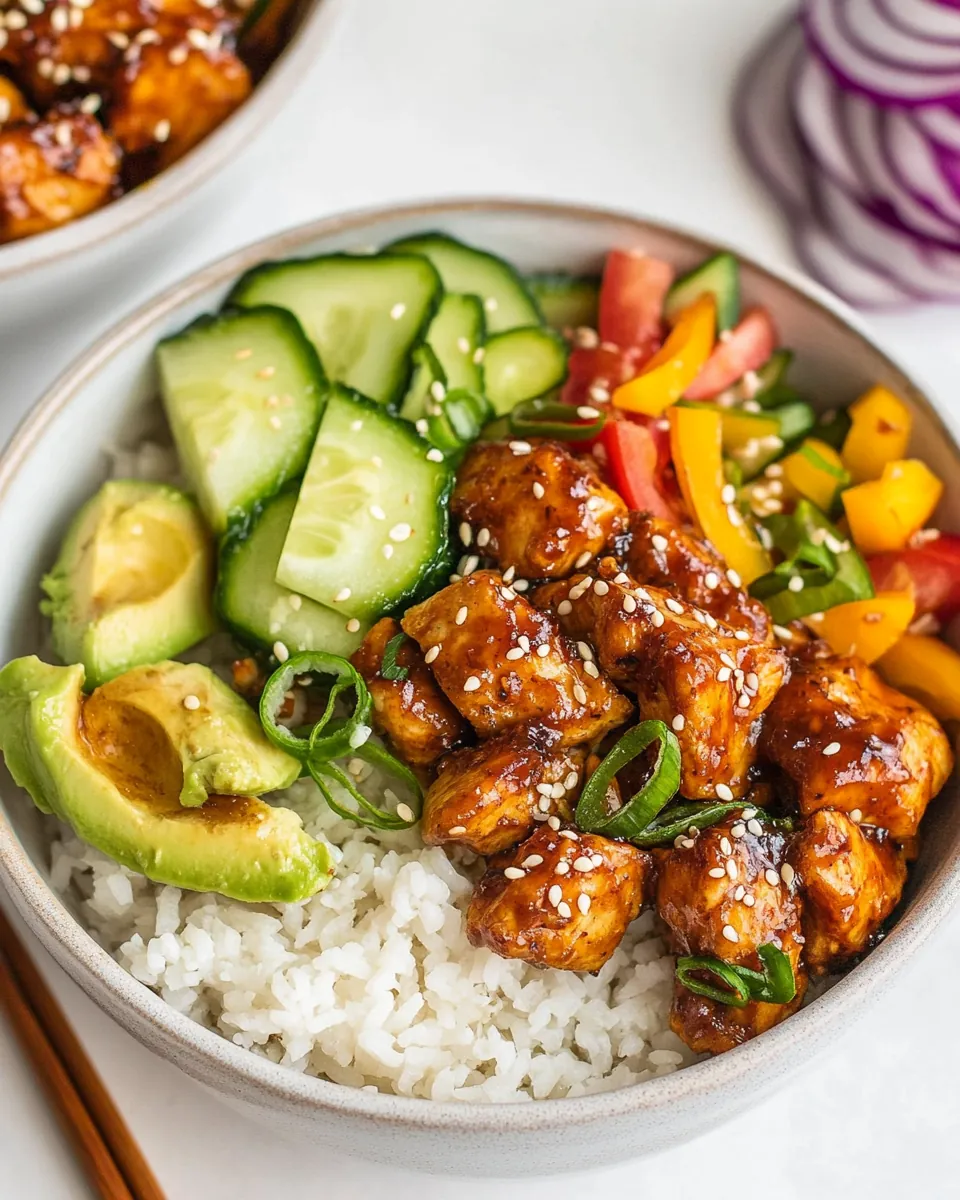 Garlic Sesame Chicken Bowls