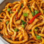 Ginger Chicken Udon Noodles