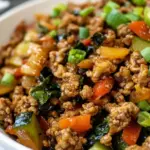 Ginger Sesame Ground Chicken Stir Fry