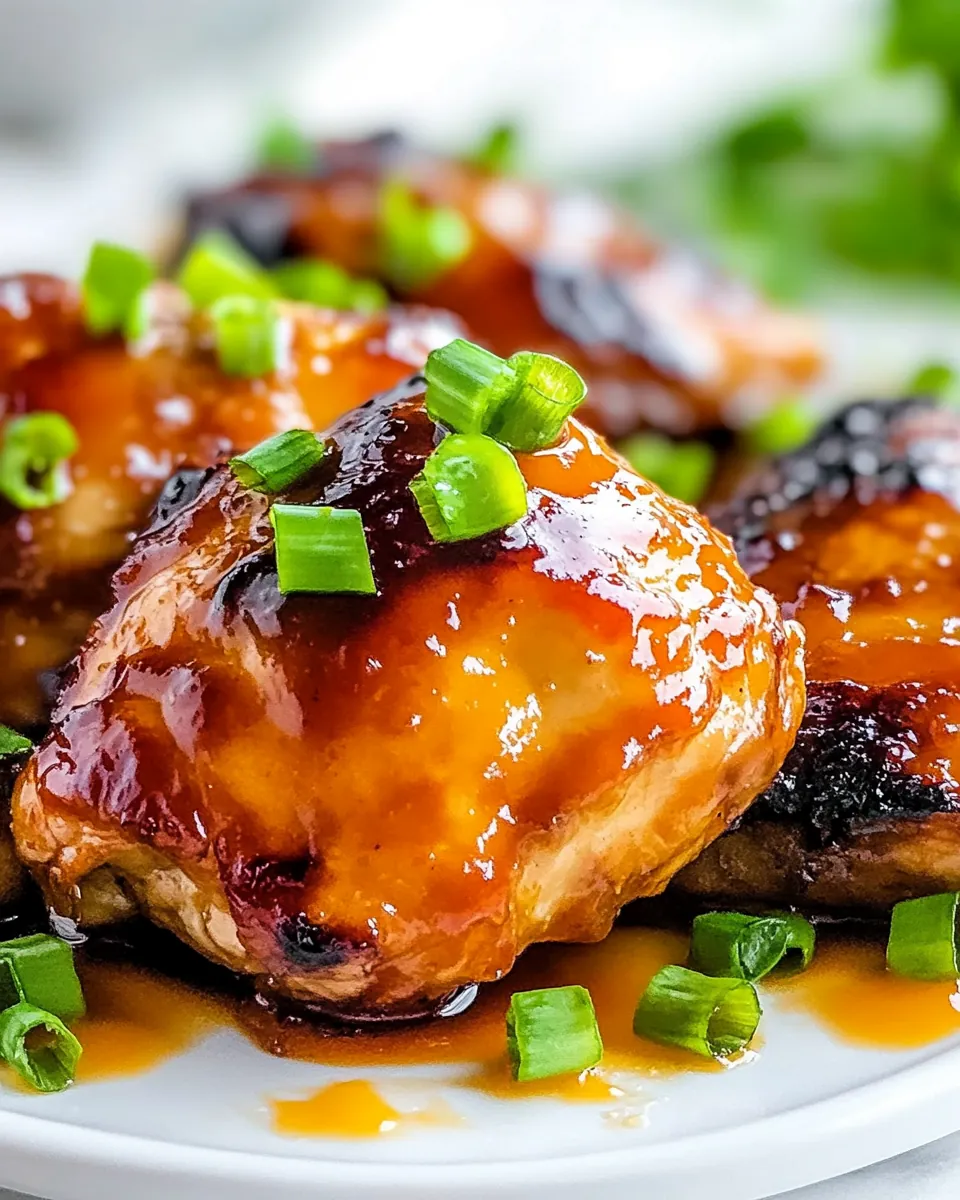 Glazed Apricot Chicken Thighs