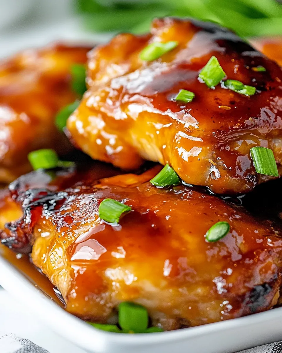 Glazed Apricot Chicken Thighs