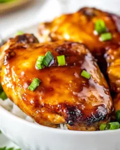 Glazed Apricot Chicken Thighs